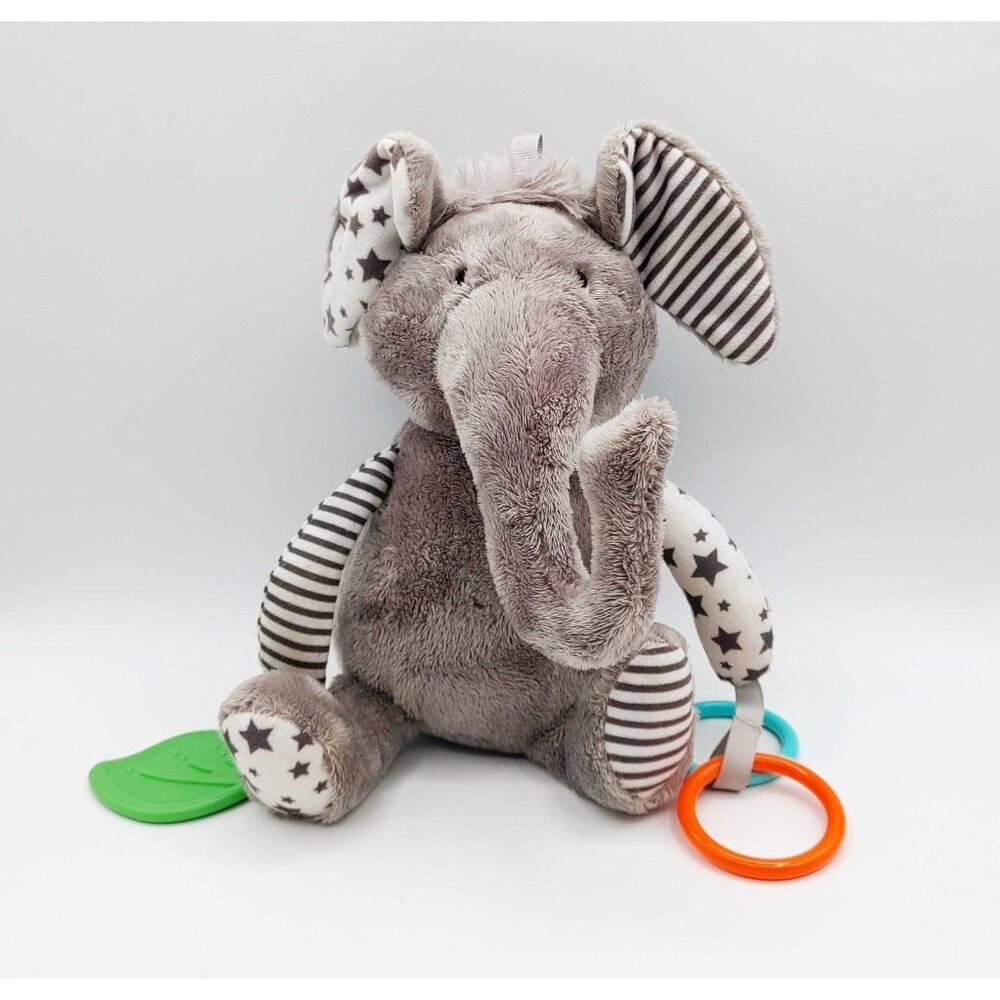 Activities Baby Mode Gray Elephant Teether Baby lovey Rattle Crinkle